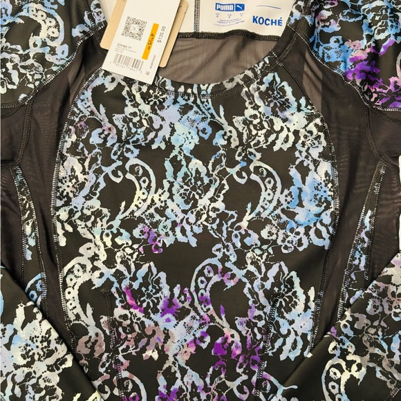 PUMA Womens Koché X Crew Neck Long Sleeve Shirt Athletic Tops Casual - Blue - Picture 9 of 13